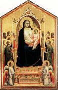 GIOTTO di Bondone Madonna in Majesty oil on canvas